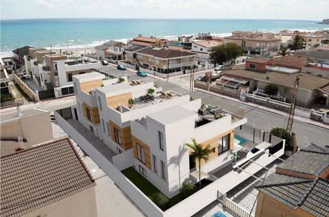 Arena y Mar Real Estate Services, is pleased to present these 3 stylish, modern and independent villas. The villas are just 70 metres from one of the best beaches on the Costa Blanca. From the terrace you can enjoy a breathtaking view over the Medite...