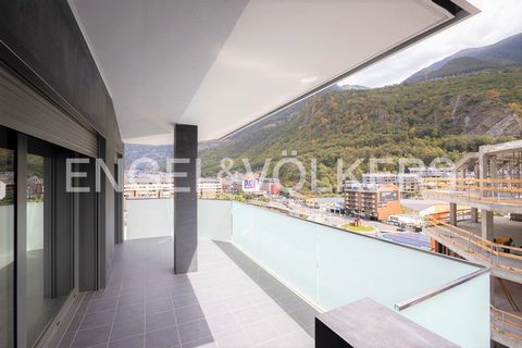 Magnificent new build penthouse just a few steps from the old town of Andorra la Vella. It has an area of 175.78m² including a spectacular terrace of 14.84m2. The property consists of a large hall which gives access to the living room area which has ...