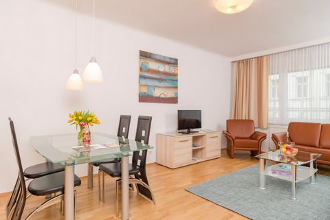 Mit ihren 78m² gehört diese Wohnung zu den größten, die wir haben und bietet Platz für bis zu 5 Personen. Zwei getrennte Schlafzimmer, ein eigenes Wohnzimmer, ein separates Bad und WC, sowie eine voll ausgestattete Küche machen es zu einer kompletten...