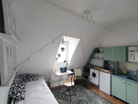 Small romantic, cozy, modest yet comfortable studio. Perfect for a traveler. Beautiful view of the rooftops of Paris. Located in an upscale and quiet neighborhood in the 17th arrondissement. A 30-minute walk from the Arc de Triomphe. Shower and toile...