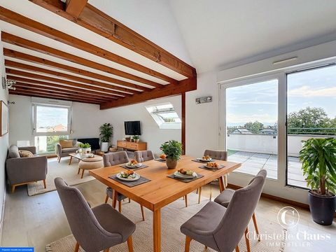 PENTHOUSE - CLOSE TO THE CENTER - BRIGHT! Come and discover this superb Duplex located in HABSHEIM, close to the center, in a very well maintained condominium from 1997. This 4-room duplex apartment is located on the 3rd and last floor (without eleva...