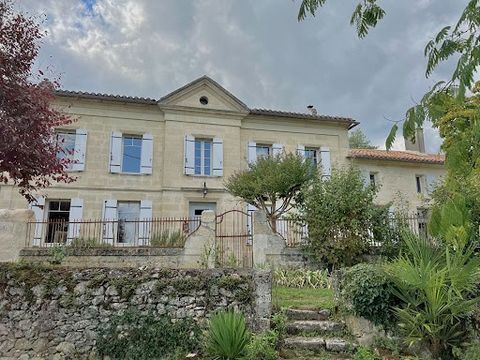 Authentic stone property in a tranquil setting. The house and stone dependencies sit in a dominant position and enjoy views of the surrounding countryside. Within easy reach of Branne, Libourne and Saint-Emilion. Great care has been taken to retain t...