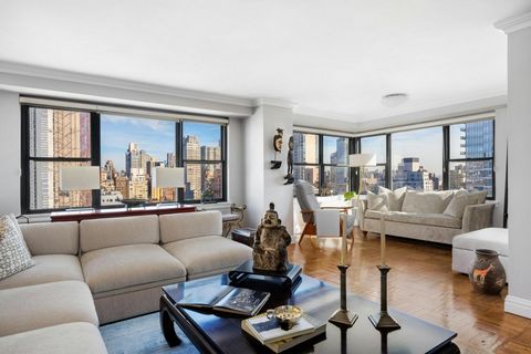 Sunlight, Views and Space Welcome to 200 East 74th Street, Unit 19A- an exceptional corner oversized approximately 1200 sq ft 1bedroom, 2 full bathroom apartment in move-in condition located in the heart of Lenox Hill, in an impeccably maintained ful...