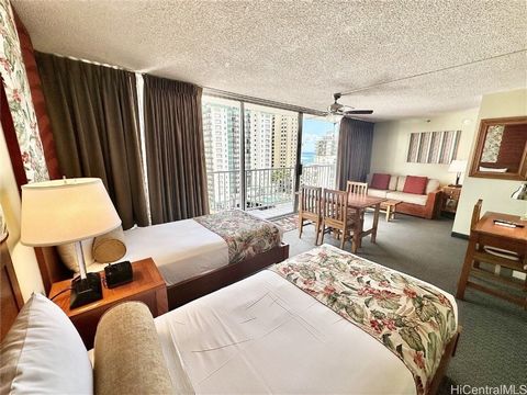 Experience the perfect short-term rental opportunity with this preferred ocean-view studio, located in the heart of Waikiki. Just steps from Waikiki Beach and the International Market Place, this legal short-term rental is part of the Rental Program ...