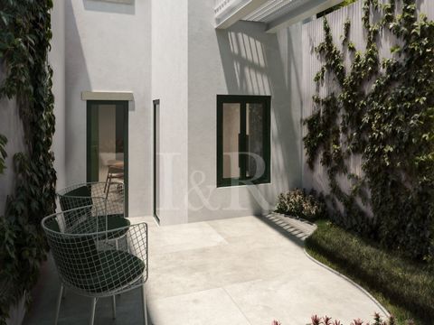 One-bedroom apartment with 56 sqm of gross private area + 19 sqm of outdoor area, located in the Anjos 35 project. This apartment is laid out as follows: upon entering, we find a full bathroom on our right and a 14 sqm bedroom with wardrobes and a sm...