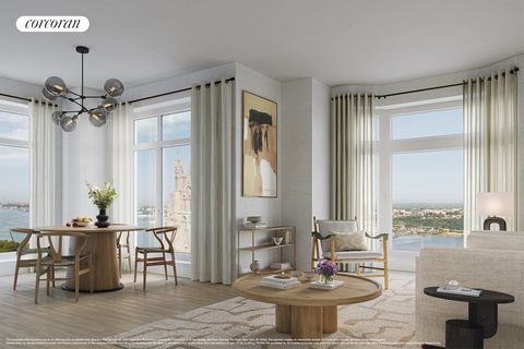 IMMEDIATE OCCUPANCY Enjoy stunning Hudson River views from every room of 35B at Claremont Hall, a west-facing 1,514 square-foot residence that offers two bedrooms, two baths, and powder room, as well as a large 362 square-foot terrace. A gracious foy...