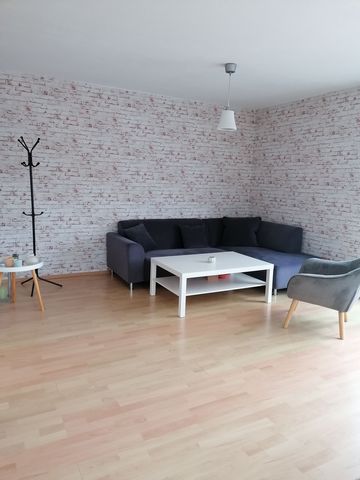 The modern maisonette apartment is located in a semi-detached house in a very quiet and pleasant area. It includes the first floor and the attic with a beautiful view of the nature.