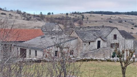 Old farmhouse, on the Causse, in a small hamlet, between Chanac and Sainte Enimie, this old building offers you great development possibilities. The large room on the first floor, which is currently a dining room and a kitchen (in the old scullery), ...