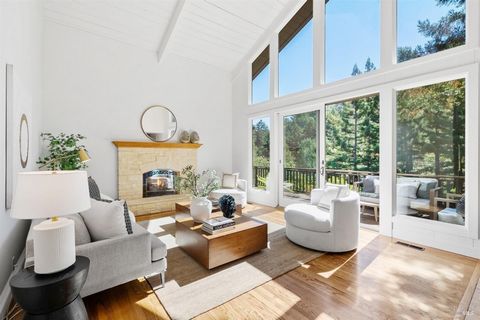 Enjoy this meticulously maintained contemporary custom Craftsman, ideally located above the city of Larkspur. The residence offers a magical private setting with stunning views and incredible natural light nestled just above the Redwood groves. Natur...