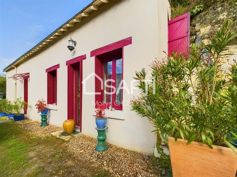 Située à Saint-Épain (37800), à égale distance entre Sainte Catherine de Fierbois et Sainte Maure de Touraine, cette maison semi-troglodyte bénéficie d'un cadre champêtre paisible, idéal pour les amoureux de la nature. Dotée d'un vaste terrain de 229...