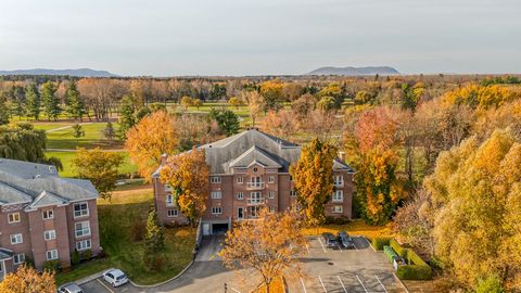 Somptueux condo avec garage et ascenseur à vendre directement adossé au Club de Golf Saint-Hyacinthe, environnement absolument incomparable en ville. Situé dans une impasse accueillant les 3 phases des condos du Golf (phase 1), ce condo au look conte...