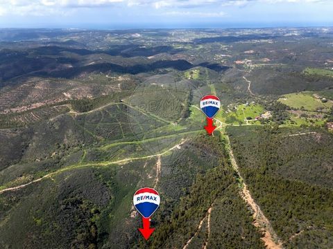 T-018 DE Zwei rustikale Grundstücke zum Verkauf in der Gemeinde Aljezur Rustikales Grundstück mit einer Gesamtfläche von 8.000 m², aufgeteilt in zwei Grundstücke (eines mit 7.500 m² und das andere mit 500 m²). Dieses Land befindet sich in Corte Cabre...