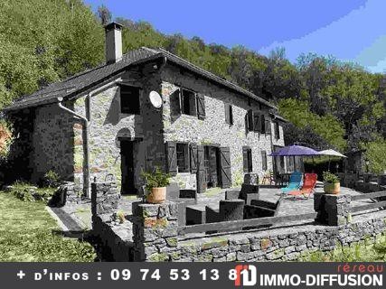 Fiche N°Id-LGB155193: Saurat, secteur Vall?e de saurat, House of about 161 m2 comprising 7 room(s) including 4 bedroom(s) + Land of 8900 m2 - View: Mountain - Construction 1913 Stones - Ancillary equipment: garden - terrace - garage - storeroom - ver...