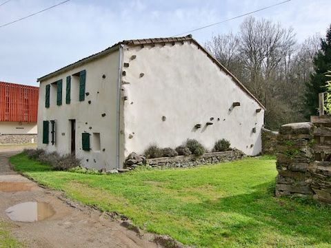 Virtual tour available - Stone country house, quiet and by a river. On more than 1000m2 of land, this house has kept its old character while not forgetting to be comfortable: Atypical open space with good height under slopes, which includes the livin...