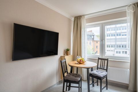 Beautifully renovated apartment in Trier center. Including the new modern fitted kitchen, In the living - and sleeping area you will find a TV, a large bed and a spacious wardrobe, as well as an armchair and a dining area for two people. The bathroom...