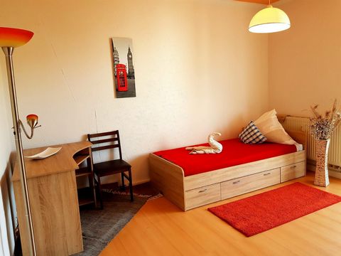 Cozy room in my apartment In the room there is: - Bed, closet, chest of drawers, desk , chair - Fitted kitchen with electrical appliances, dishes, stove, refrigerator with freezer, electric kettle - bathroom with shower -Internet and WLAN is availabl...