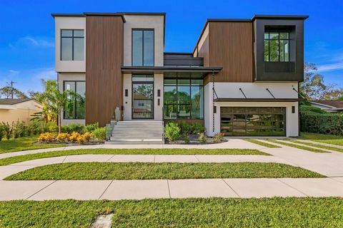 Brand New Modern Design in Snell Isle by Arjen Homes. The Roma floor plan delivers the finest of finishes, state-of-the-art appointments, quality construction and superior design located in one of the most highly desired St. Pete neighborhoods. You'r...