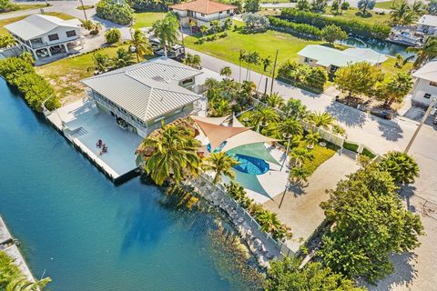 A TRUE, TROPICAL PARADISE - no expense has been spared in creating this unique, Caribbean Island vibe in the Lower Keys. The 15,000 sq. ft. property offers 150 ft. of canal frontage; over 7,000 sq. ft. is fully fenced and landscaped for maximum priva...
