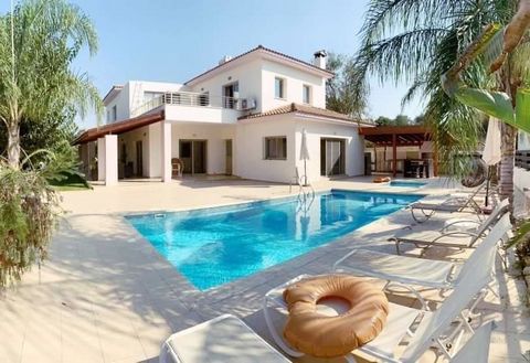 Five Bedroom Detached Villa For Sale in Polemi, Paphos with Land Deeds This unique, individually designed house is a large family villa which has outstanding views of the countryside and is located in a quiet area, on a large plot which has vast pote...