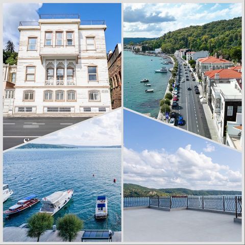 Historical Seaside Top Floor flat on Bosphorus famous Sariyer location of Istanbul Old Istanbul neighborhood Most valuable street of Bosphorus next to famous cafes, restaurants  Top Terrace Floor with Big Terrace  Suitable for Turkish Citizenship  20...