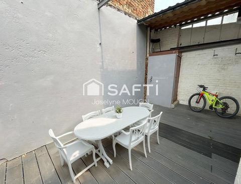 Amiens, maison avec terrasse, 2 chambres, une cave.