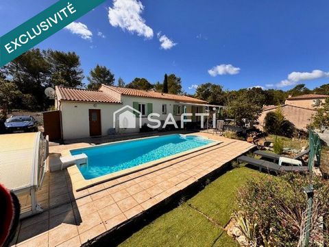 Villa plain-pied T4 avec piscine et garage.