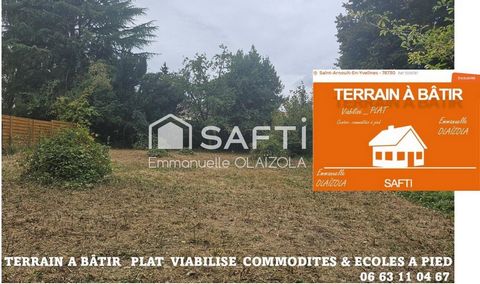 Plat ,viabilisé,au coeur de St Arnoult en Yvelines