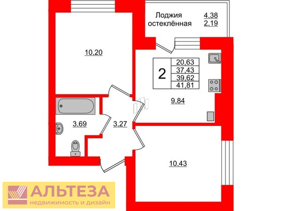 Квартира с евроремонтом в курортном городе Светлогорске. Продается 2 квартира в ЖК Олимпия на ул. Тихая. Квартира находится на 4 этаже 7 этажного дома. Общая площадь квартиры 39,62 м 2, жилая площадь 20,63 м 2(10,2+10,43), кухня 9,84 м 2, прихожая 3,...