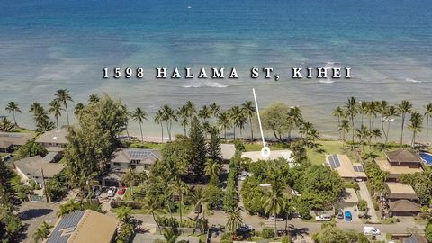 Rare opportunity to own one or two contiguous beachfront homes on one of South Maui's favorite beaches. Consolidation of the lots located at 1598 and 1606 Halama Street would create an estate site of over 32,000 square feet. The property is being sol...