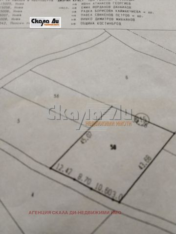 SKALA DI Agency sells Plot of land 58 near the town of Kostinbrod in the land of Shiakovtsi. The plot is located on Lomsko shose next to the road to the village of Dragovishtitsa. Flat, with a big face. Asphalt road. Access from Lomsko shose is provi...