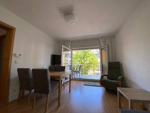 Property Description: Beautiful, furnished 3-room apartment. The apartment is located on the 2nd floor (with elevator) of a well-kept apartment building. The house was built in 1955 in massive construction and was energetically renovated in 2002. Sin...