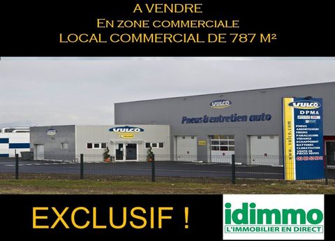 FOR SALE MULHOUSE AND SURROUNDING AREA On a road passing through the town entrance. COMMERCIAL PREMISES with workshops and showroom of 786 M2 on 30 ares approx. with parking Reception, showroom, offices, workshops, sectional doors, fenced space,... I...