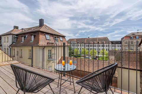Welcome to our loft in the heart of Ansbach! This stylish apartment offers the perfect retreat in the middle of the city center. With a stunning roof terrace and elegant furnishings, it is ideal for up to 4 people. There is a separate desk available ...