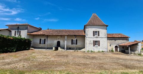 RARE - beautiful 17th century logis to renovate with plenty of CHARACTER and far reaching VIEWS across the Charente countryside. Currently split into three parts the two ends are basically habitable with the central section to renovate completely. Al...