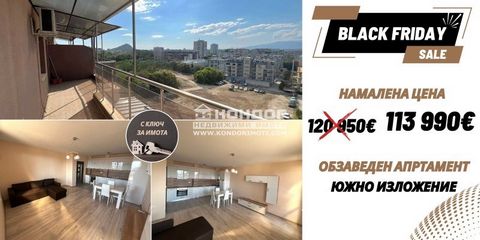 Offer 65109: !! EXCLUSIVE FROM CONDOR !! We offer you a one-bedroom furnished apartment with SOUTHERN EXPOSURE and a nice PANORAMIC terrace on ul. Heaven. The property consists of a spacious living room with kitchenette, bedroom, LARGE TERRACE, bathr...