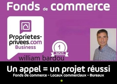 William BARDOU vous propose à la vente ce pressing multiservice bénéficiant d'une belle visibilité en centre ville et d'une clientèle fidélisée. Cette enseigne de bonne réputation dispose d'une surface commerciale est de 74 m². Ce pressing est confor...