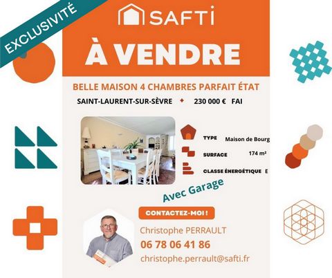 Maison de Bourg au coeur de Saint Laurent S/ Sèvre