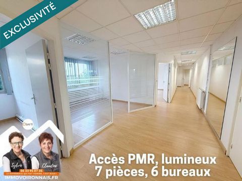 134 m² de bureaux lumineux avec ascenseur, accès PMR, au centre de Voiron