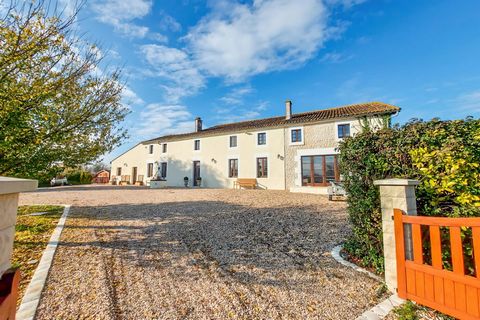 EXCLUSIVE TO BEAUX VILLAGES! Just a short drive from the historic town of Cognac, this very large country house is set on over an acre of land and comes with a swimming pool. Ideal as a large family home, the property could easily be configured as tw...