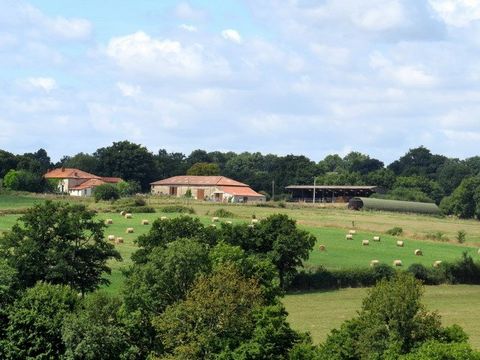 This equestrian and gîte complex is set i n the pretty green Limousin countryside. It looks out over a valley decorated with lines of oaks and containing a large communal lake with excellent fishing for carp, trout, eel, pike etc.. The main house dat...