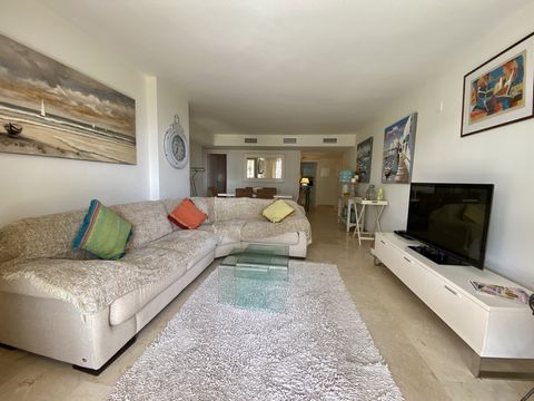 Beautiful apartment with all new modern furnishings, terrace with seating for 6 overlooking the gardens and to the sea and beach. Lounge with large patio doors to terrace, flat screen TV with English TV, dining table for 6 people, air conditioning. F...