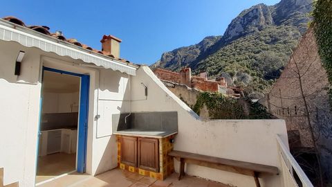 Maison en pierres, P5 de 103m² avec bon rapport locatif, comprenant un local commercial d'environ 50m², un T2 de 28 m² extrêmement cosy, et un T3 en duplex d'environ 60 m², nécessitant une remise aux normes, et doté de deux extérieurs: son patio et s...