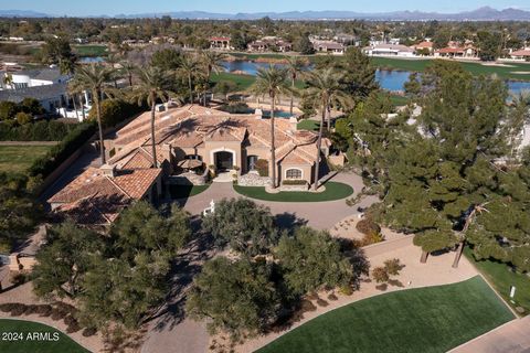 This impressive very private gated 2.13 ACRE Cal Christiansen estate has 1.6 usable ACRES plus a ½ acre of golf course easement. The grounds feature a sunken tennis court (pickleball lines), pool w/ waterfall, spa, pizza oven, large grass area + gara...