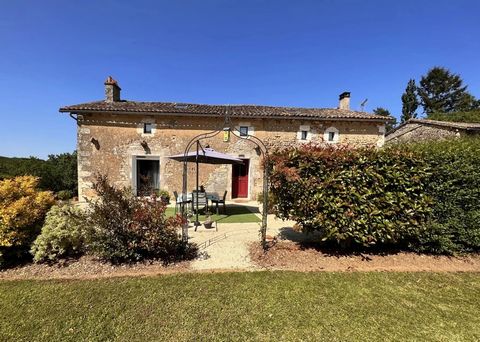 Two stone-built properties set on a generous plot of land with a magnificent view over woodland and just a short walking distance to the riverside. Close to all amenities. The private gated lane leads us to the properties. The main house has 2 bedroo...