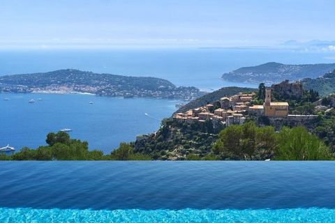 This new contemporary villa located on the heights of Eze provides a breathtaking panorama from sunrise to sunset, changing and enchanting landscapes. The villa with a total area of ??472 m2 is built on a superb landscaped plot of approximately 12,59...