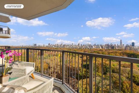 OPEN HOUSE SUNDAY (11/24) FROM 1-2PM. NO APPOINTMENT NECESSARY. RARELY AVAILABLE 7 ROOM HOME WITH DRAMATIC VIEWS of CENTRAL PARK AND THE MANHATTAN SKYLINE Apartment 22AB at 80 CPW is a highly coveted, unique, 7 room residence, which features 75 linea...